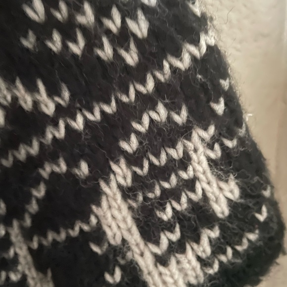 Zara wool blend open printed cardigan L - Picture 8 of 10